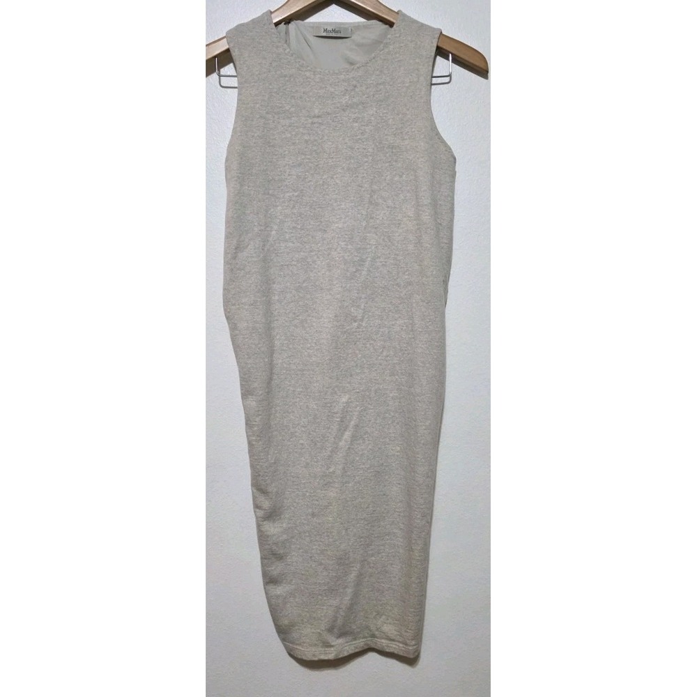 Max Mara Wool Blend Sheath Dress XS Beige‎ Work Career Business Professional EUC